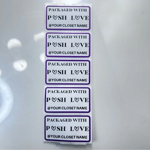 100 Thank You stickers personalized with your poshmark closet name NWT - Picture 2 of 2